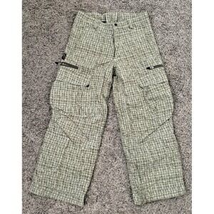 Obermeyer Ski Pants Junior's‎ 12 Green Plaid Insulated Adjustable Waist